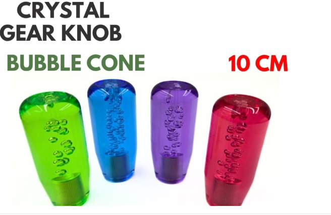 Crystal Bubble Cone Gear Knob – 10 CM Universal