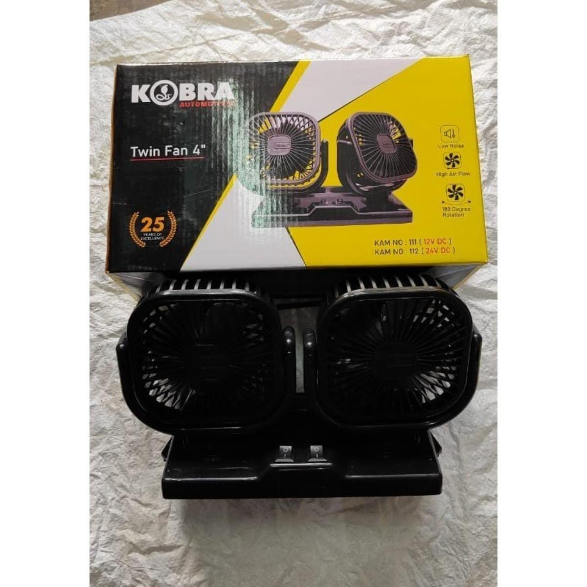 Kobra Automotives 12V Twin Fan 4 Inch