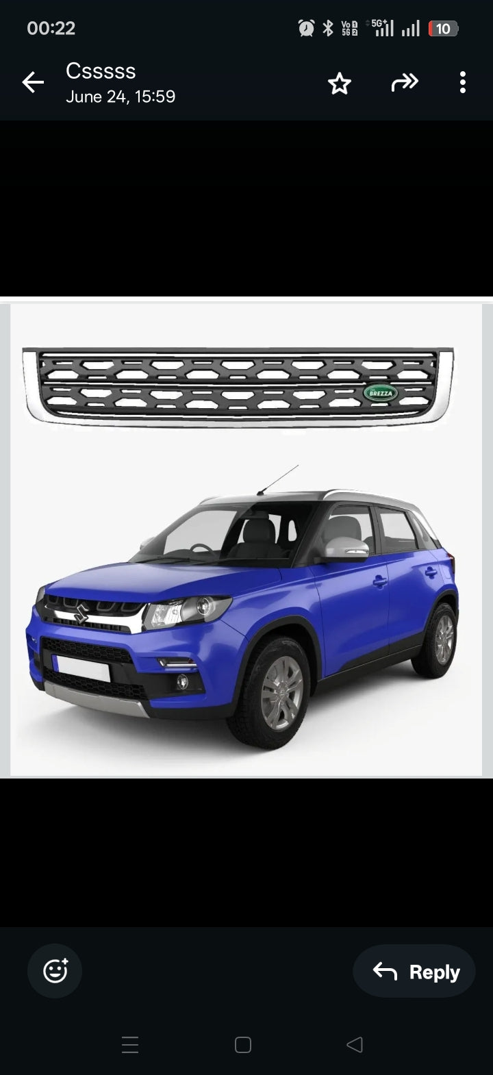 Maruti Suzuki Vitara Brezza (specifically style front grille.
