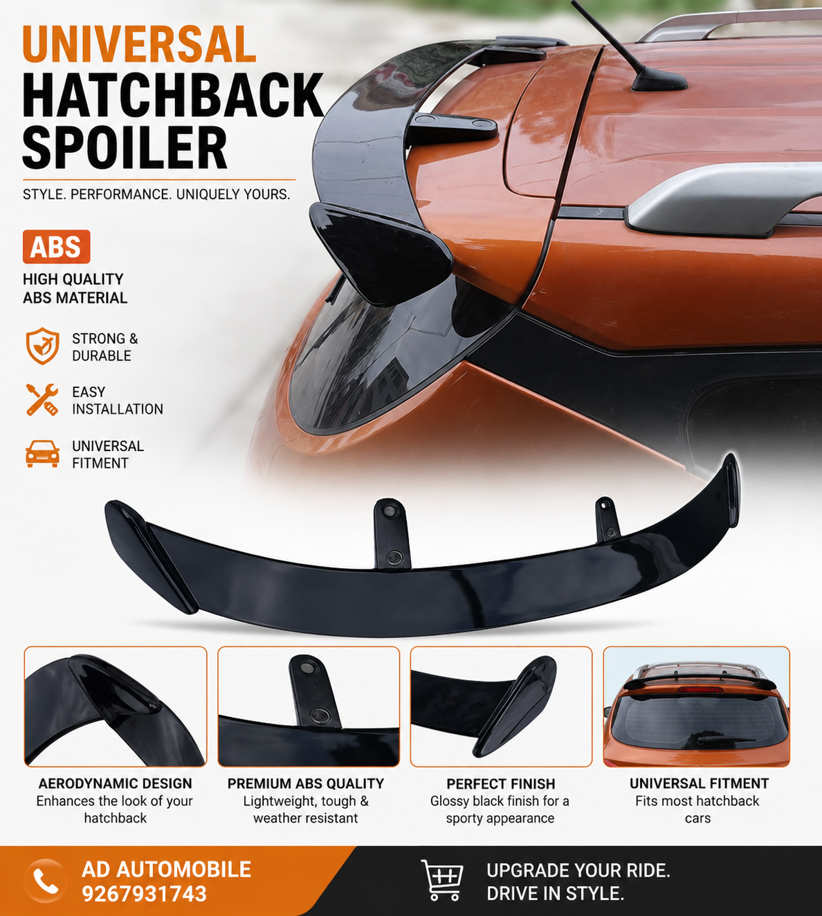 Universal hatchback Spoiler abs quality