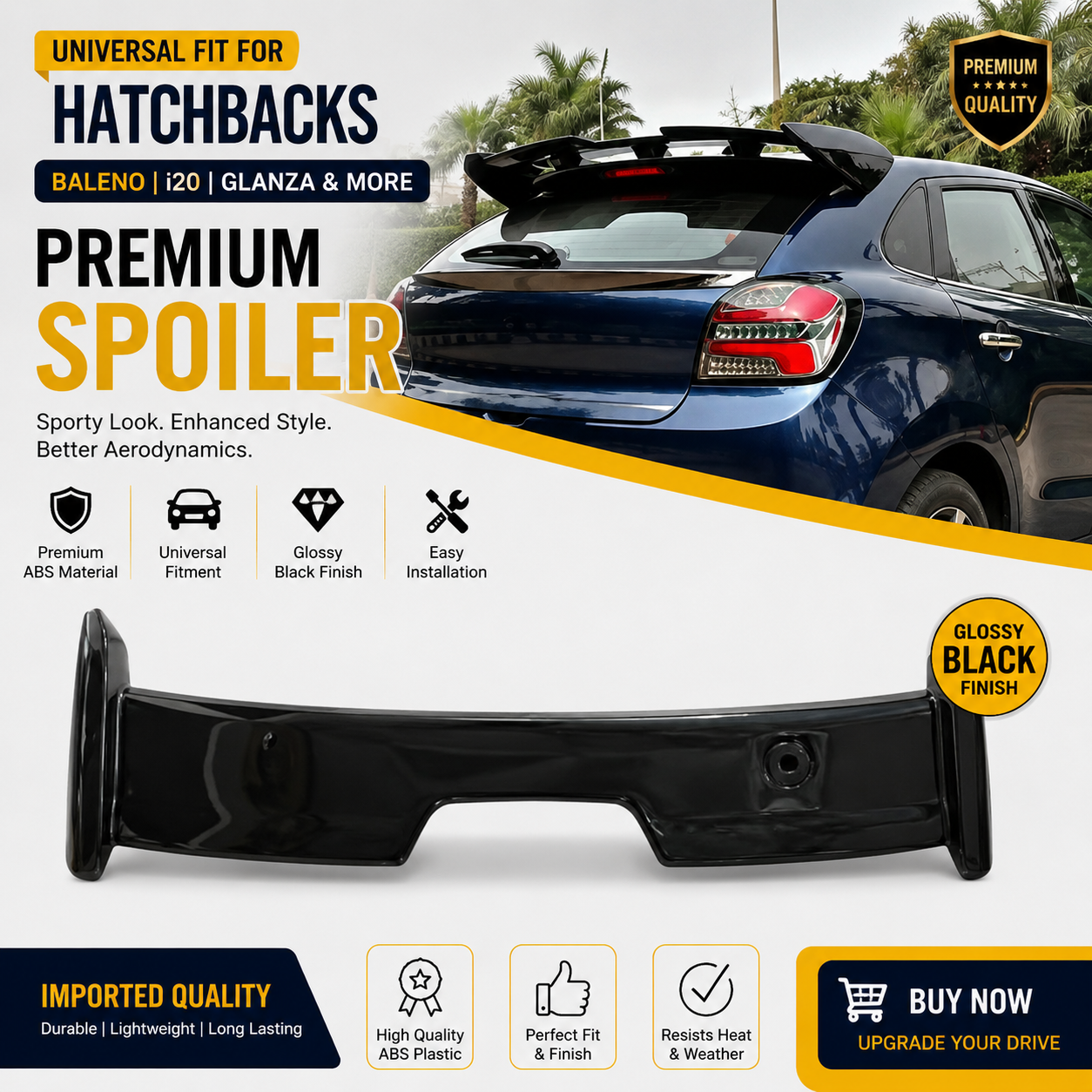 Universal Hatchback spoiler Baleno